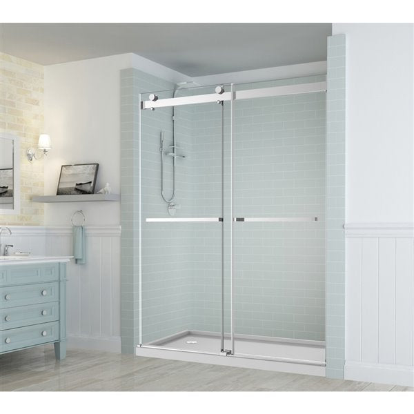 SHOWER DOOR FRAMLESS 60X71 CHROME